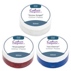 Crafter's Companion Glitter Paste Red/Clear/Blue