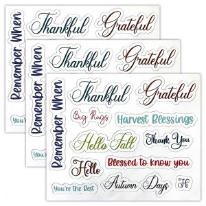 Remember When Fall Sentiment Stickers (3 Packs)
