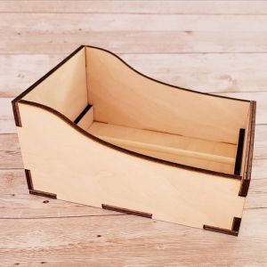 High DIY Wood Box Bundle with 6 Acylic Dividers for CreativeDex