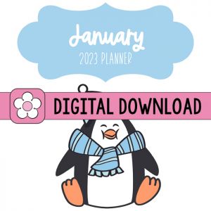 January Planner Pages and Coloring Sheets DIGITAL DOWNLOAD