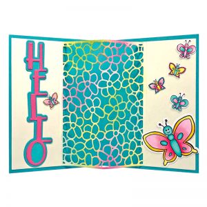 3D Pop-Up A2 Card Die Set with FREE Confetti Background Die