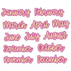 Months of the Year Word Die Set