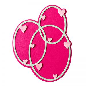 Oval Heart A2 Background Die Set