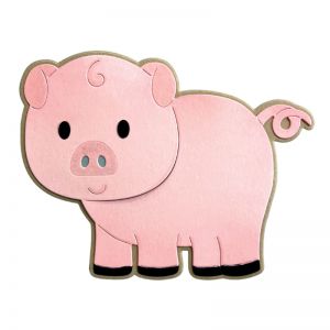 Pig A2 Shaped Card Fold-it Die Set