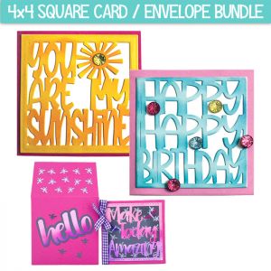 4x4 Square Card / Envelope BUNDLE