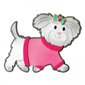 Sweater Cookie Dog A2 Shaped Card Fold-it Die Set