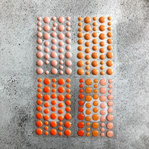 Orange Epoxy Dots (4 Packs)