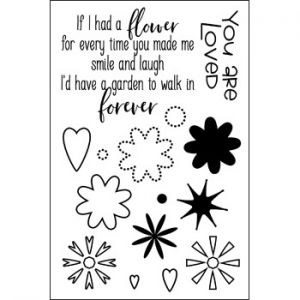 flower2buildTWO Clear Stamp Set