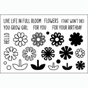 flowers4slimlinebox Clear Stamp Set