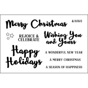Holiday Sentiment Stamps Clear Stamp Set
