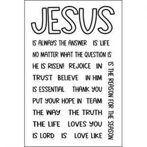 Jesus Phrase Strips Clear Stamp Set