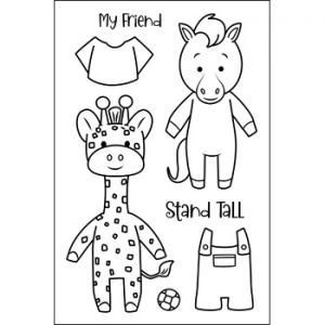 Little Peeps Giraffe & Horse Clear Stamp Set