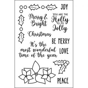 moreHollywreath2stamp Clear Stamp Set