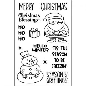 Santa / Snowman Pudgie Clear Stamp Set
