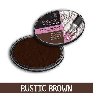 Finesse by Spectrum Noir Alcohol Proof Dye Inkpad - Rustic Brown
