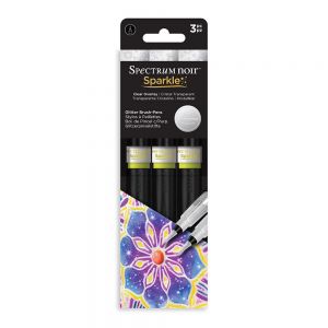 Spectrum Noir Sparkle Glitter Pens Clear Overlay - 3pk