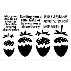 solids4chocolatestrawberries Clear Stamp Set