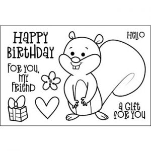 squirrelgift4you Clear Stamp Set