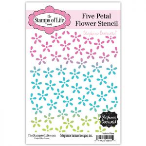Five Petal Flower Stencil
