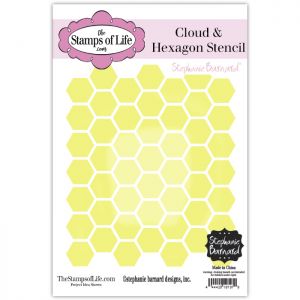 Cloud Hexagon Stencil