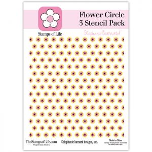 Flower Circle 3 Pack Stencils