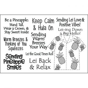 Tropical Vibes Sayings Clear Stamp Set