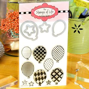 balloons2cut Clear Stamp and Die Set