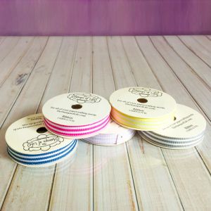 5 Pack Assorted Striped Ribbon Pack