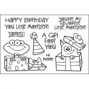 monsters4birthday Clear Stamp Set