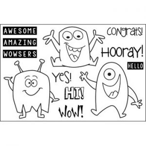 monsters4celebrations Clear Stamp Set