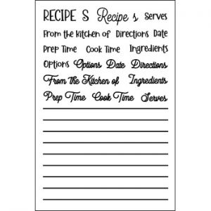 recipes4CreativeDex Clear Stamp Set