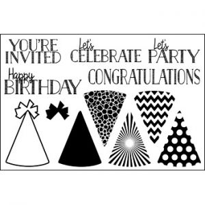 stamps4partyhat Clear Stamp Set